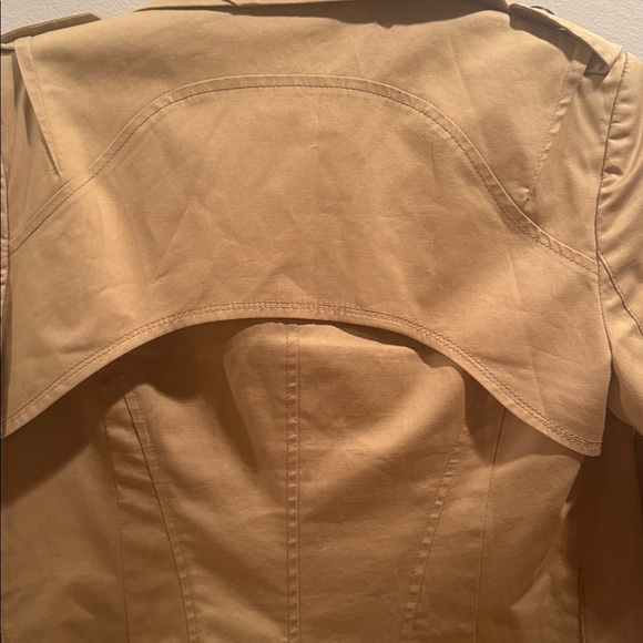 System Double-Breasted Tan Trench Coat - Picture 8 of 10